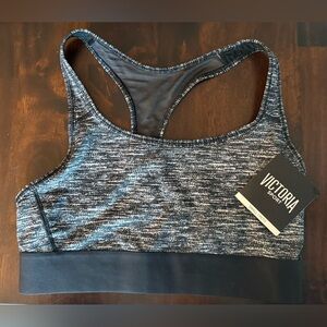 Victoria Sport Charcoal and Black Sports Bra